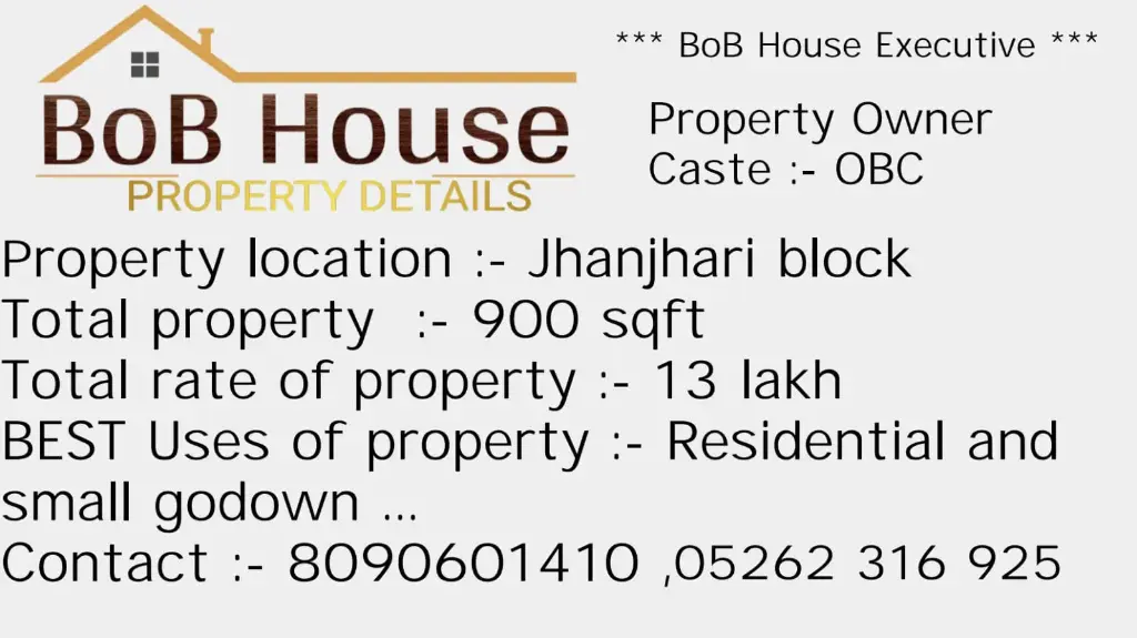 900 SQFT PLOT , NEAR JHAJHARI BLOCK OFFICE ON SELL