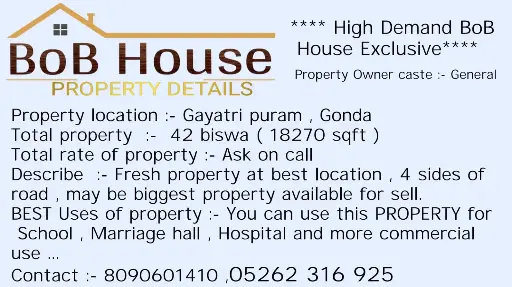 42 BISWA LAND IN GAYATRI PURAM ON SELL/RENT