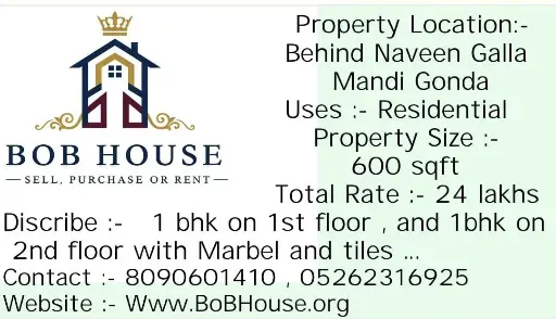 600 sqft house behind naveen galla mandi , gonda